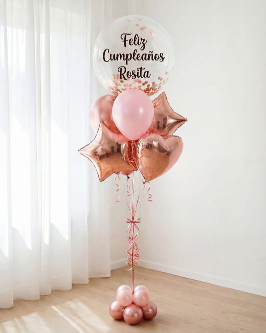 Bouquet de globos con helio